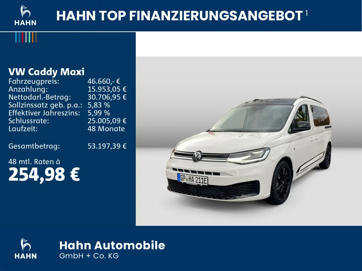 Volkswagen Caddy Edition 7-Sitze eHybrid TSI NAVI Weiß - 2