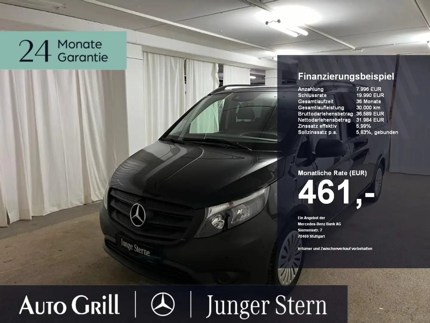 Mercedes-Benz Vito Tourer 116 CDI Pro 9Sitze 2xKlima RfKam AHK Zwart - 1