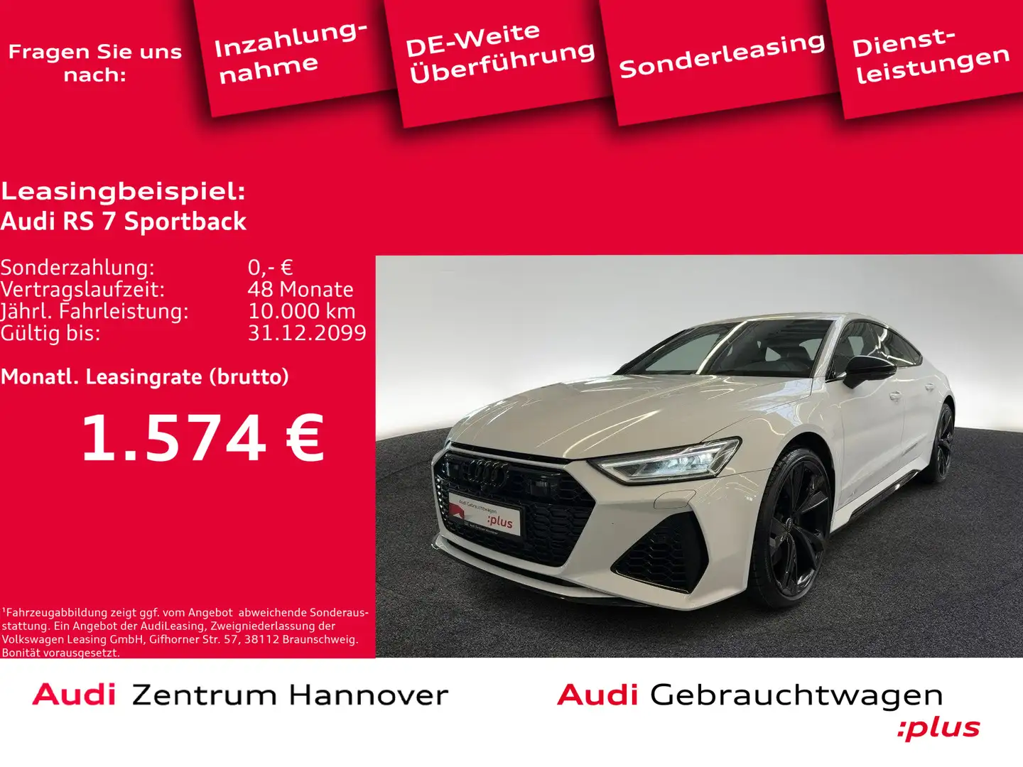 Audi RS7 70 TFSI qu. Kamera Luft Memory Alb - 1
