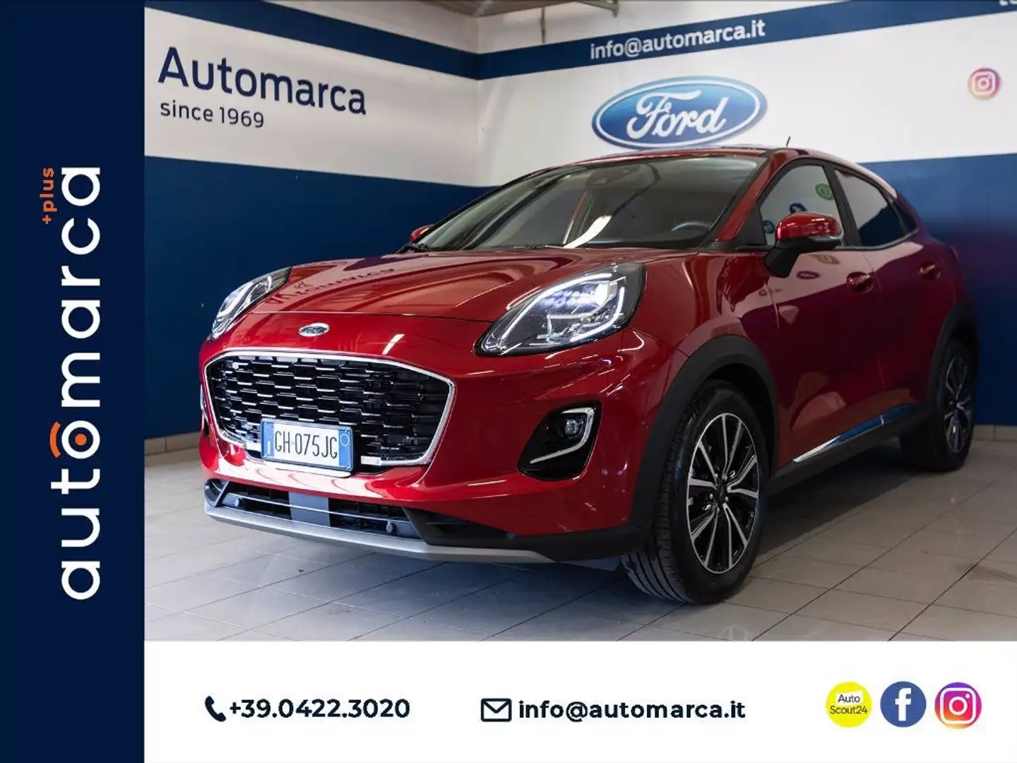 Ford Puma 1.0 ecoboost h Titanium s&s 125cv Rosso - 1
