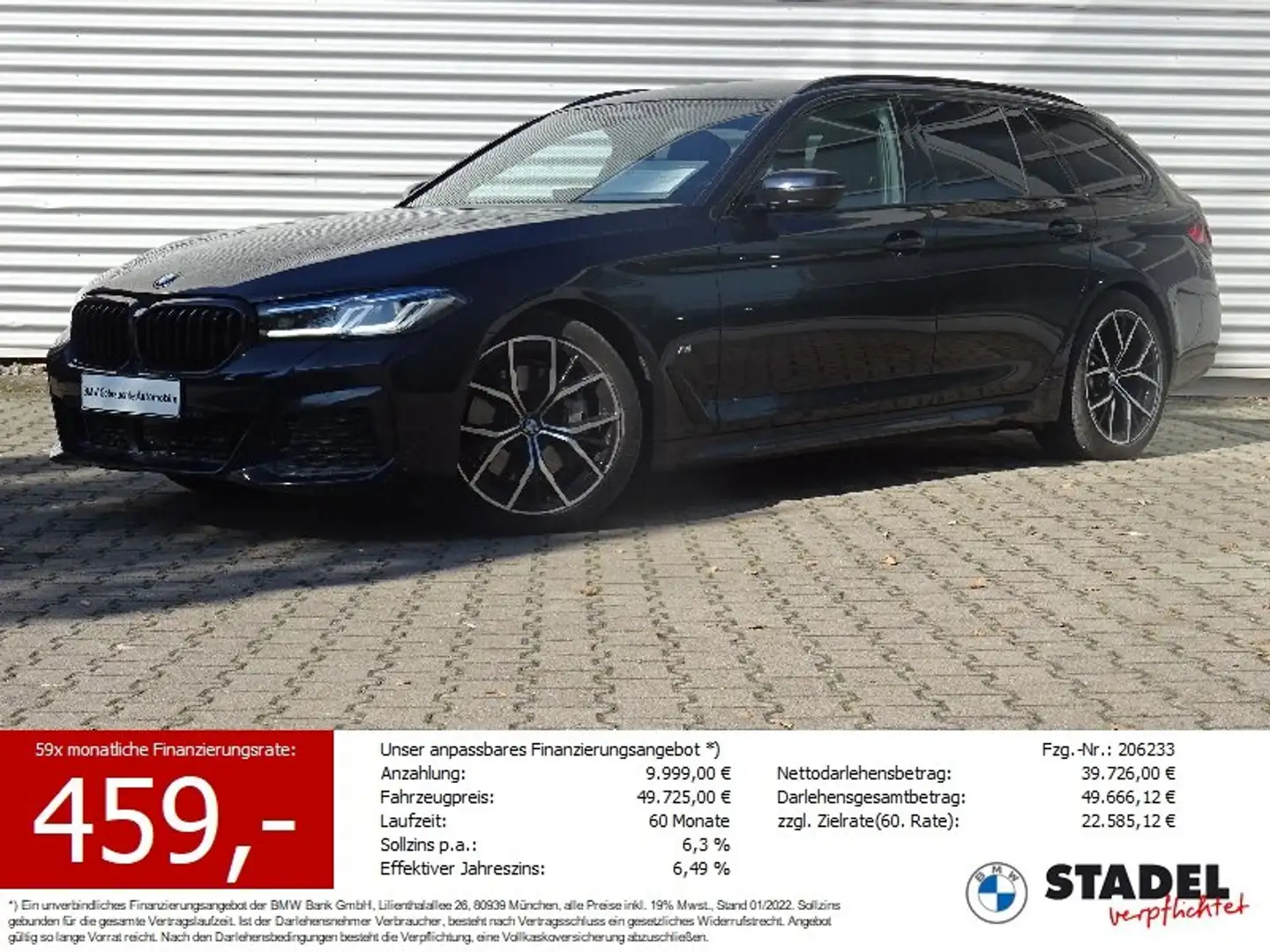 BMW 540 d xDrive Tour. M Sport Laser HuD h/k AHK 4xSH Noir - 1