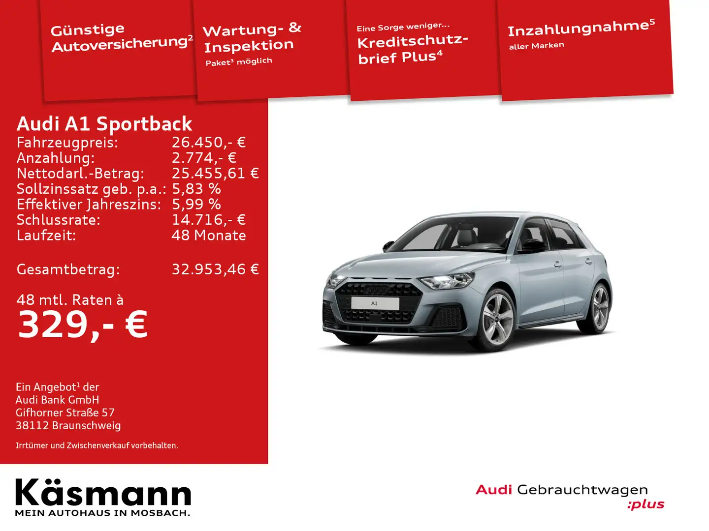 Audi A1 advanced 25TFSI NAV PDC SHZ Grau - 1
