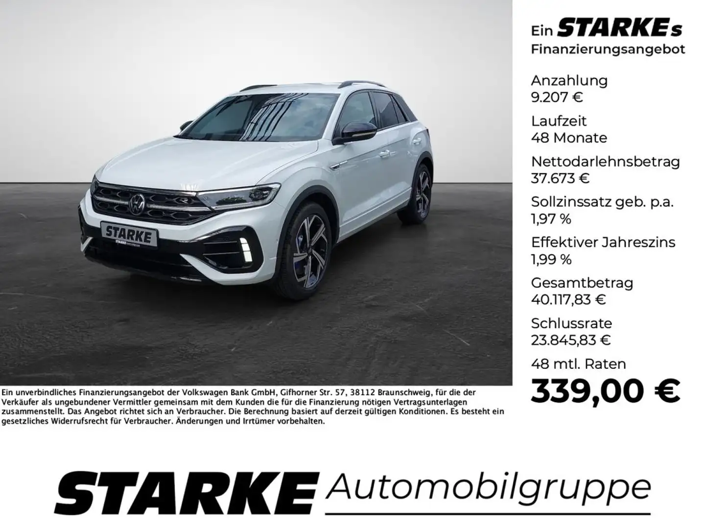Volkswagen T-Roc R 2.0 TSI DSG 4MOTION Weiß - 1