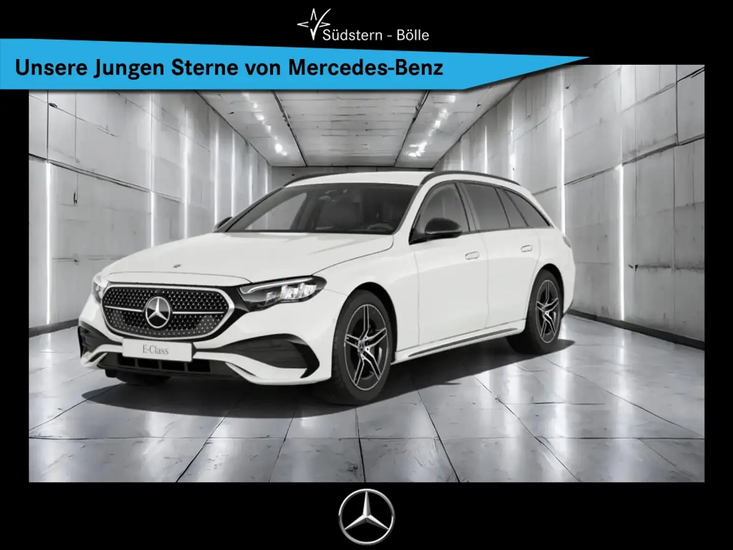 Mercedes-Benz E 220 d T AMG-ADV.+NIGHT+AHK+DISTR.+TOTW.+KEYL.G Blanc - 1