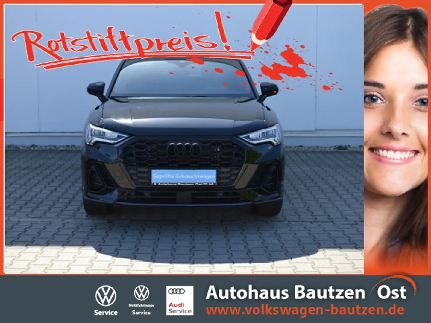 Audi Q3 Sportback 35 TFSI S line AHK/BLACK-OPTIK/LED/NAVI Schwarz - 1