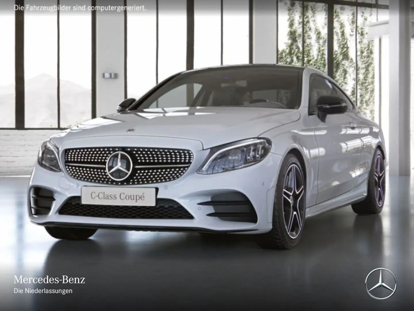Mercedes-Benz C 300 Coupé AMG+NIGHT+PANO+MULTIBEAM+FAHRASS+9G Weiß - 2