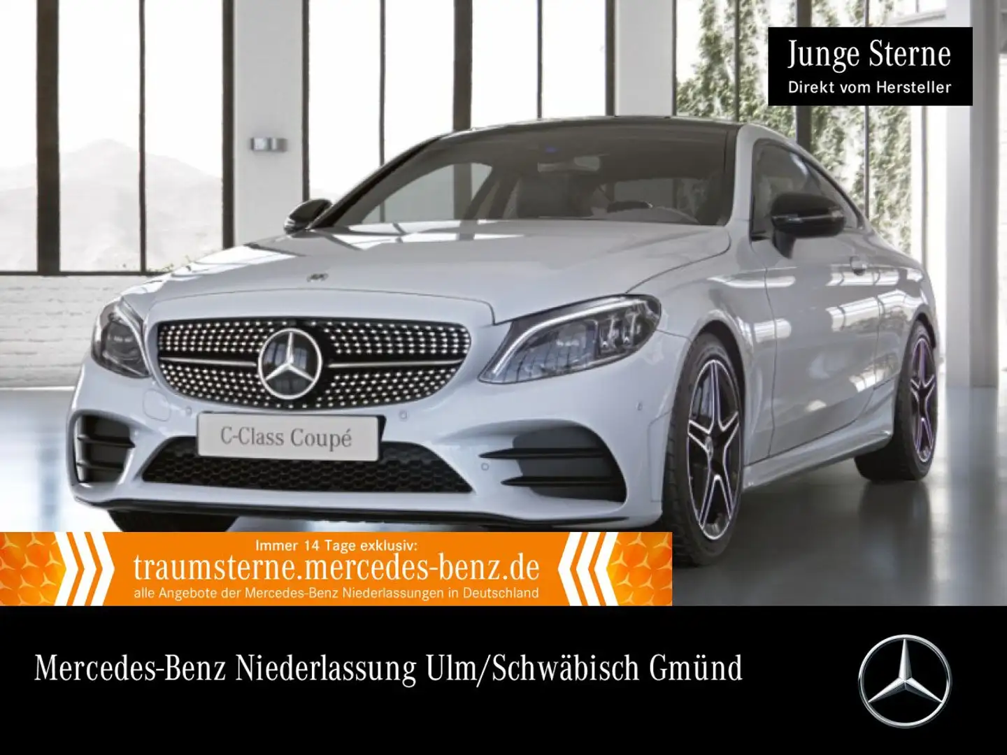 Mercedes-Benz C 300 Coupé AMG+NIGHT+PANO+MULTIBEAM+FAHRASS+9G Weiß - 1