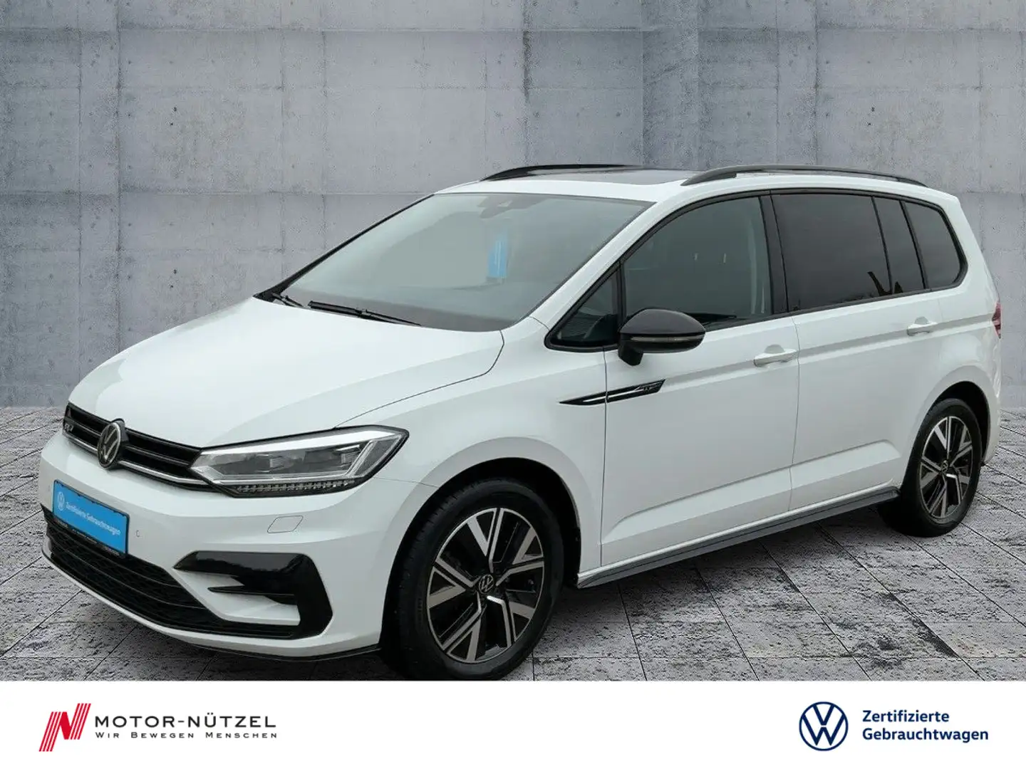 Volkswagen Touran 2.0 TDI DSG R-LINE 5JG+LED+NAVI+AHK+PANO Weiß - 1