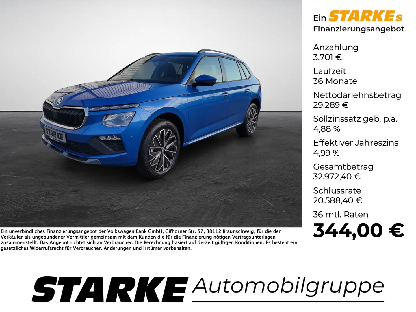 Skoda Kamiq 1,5 TSI DSG Tour Blau - 1