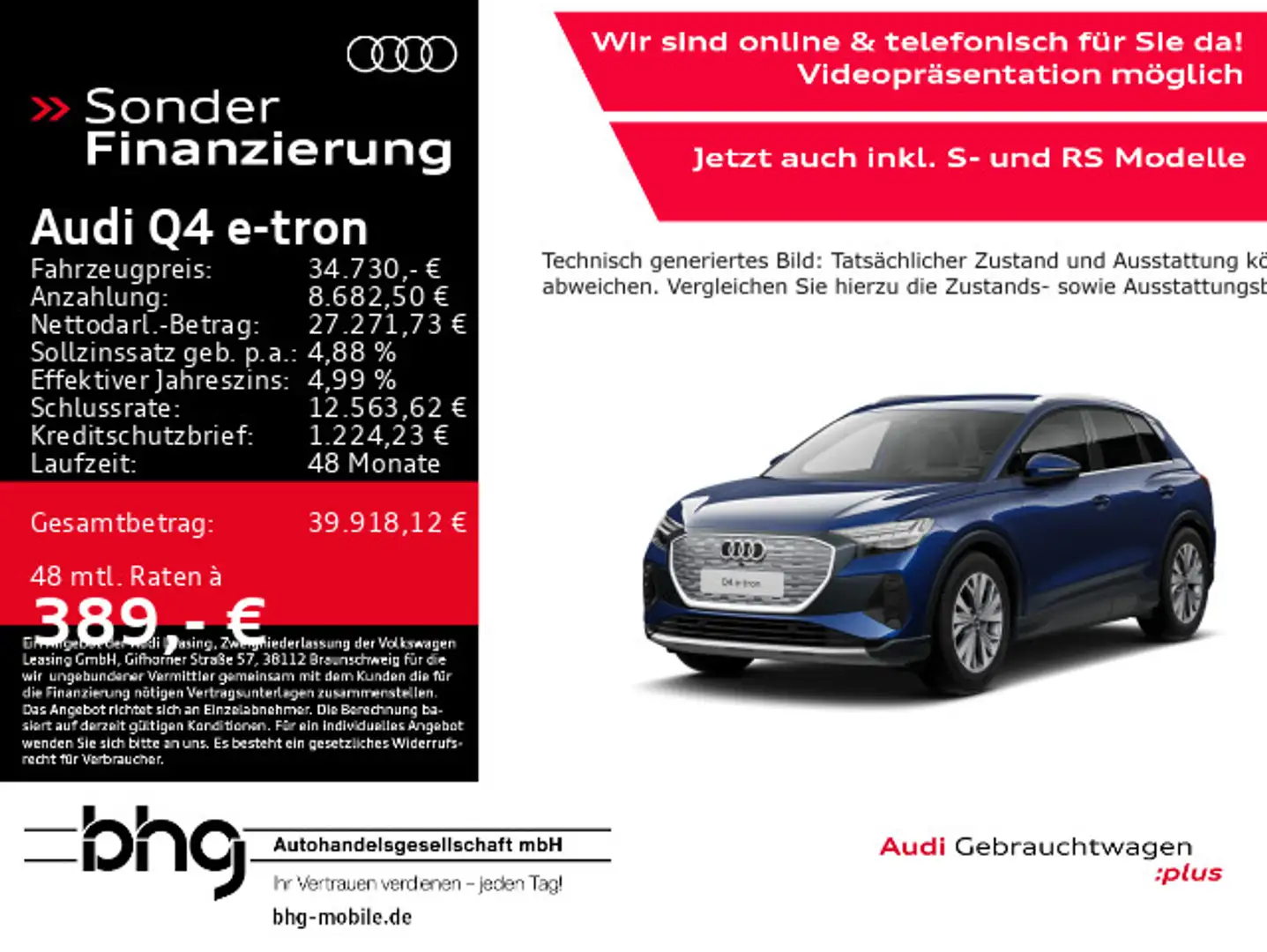 Audi Q4 e-tron 40 Blau - 1