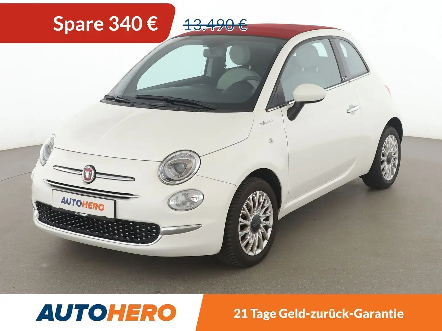 Fiat 500C 1.0 Mild-Hybrid Dolcevita*CABRIO*PDC*KLIMA*TEMPO* Weiß - 1