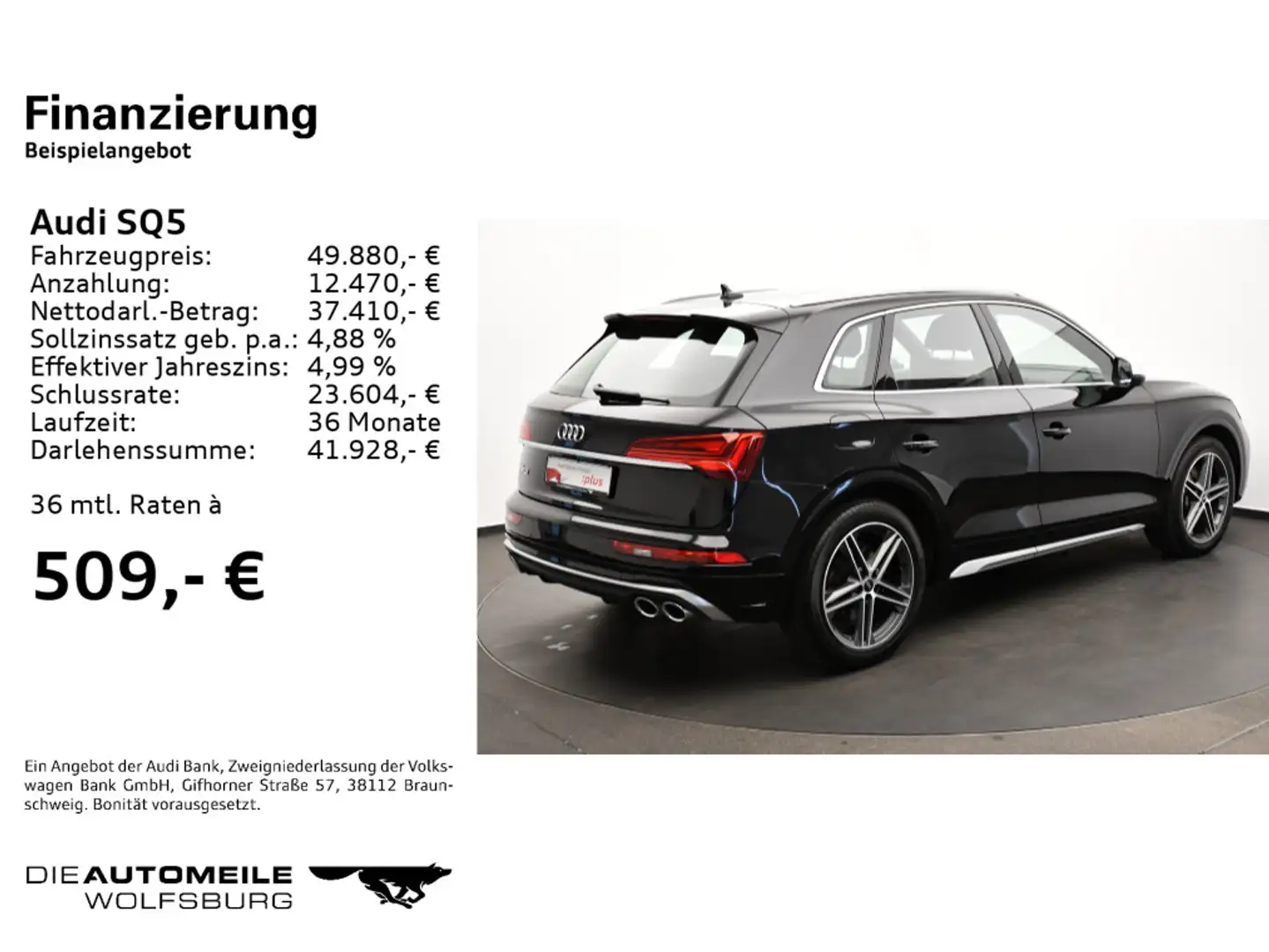 Audi SQ5 3.0 TDI Tiptronic quattro ACC/LED/Multilenk Schwarz - 2