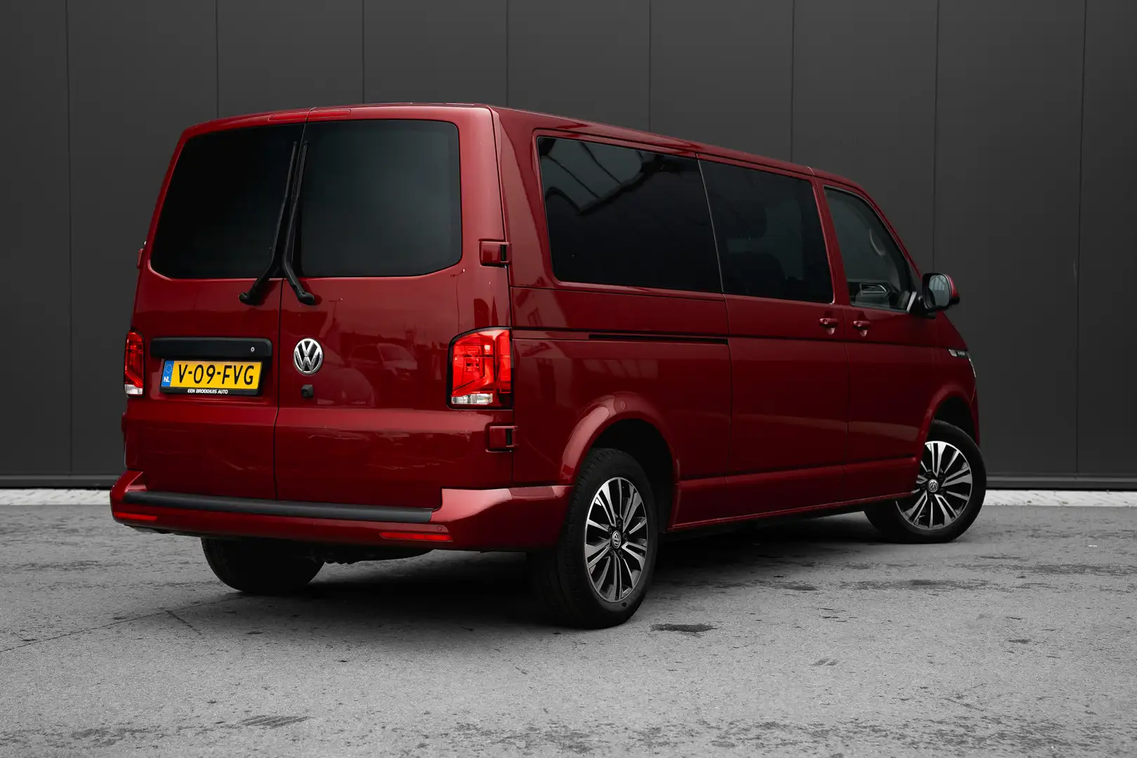 Volkswagen Transporter Bulli | Dubbele Cabine | Dubbele Schuifdeur | Digi Rood - 2
