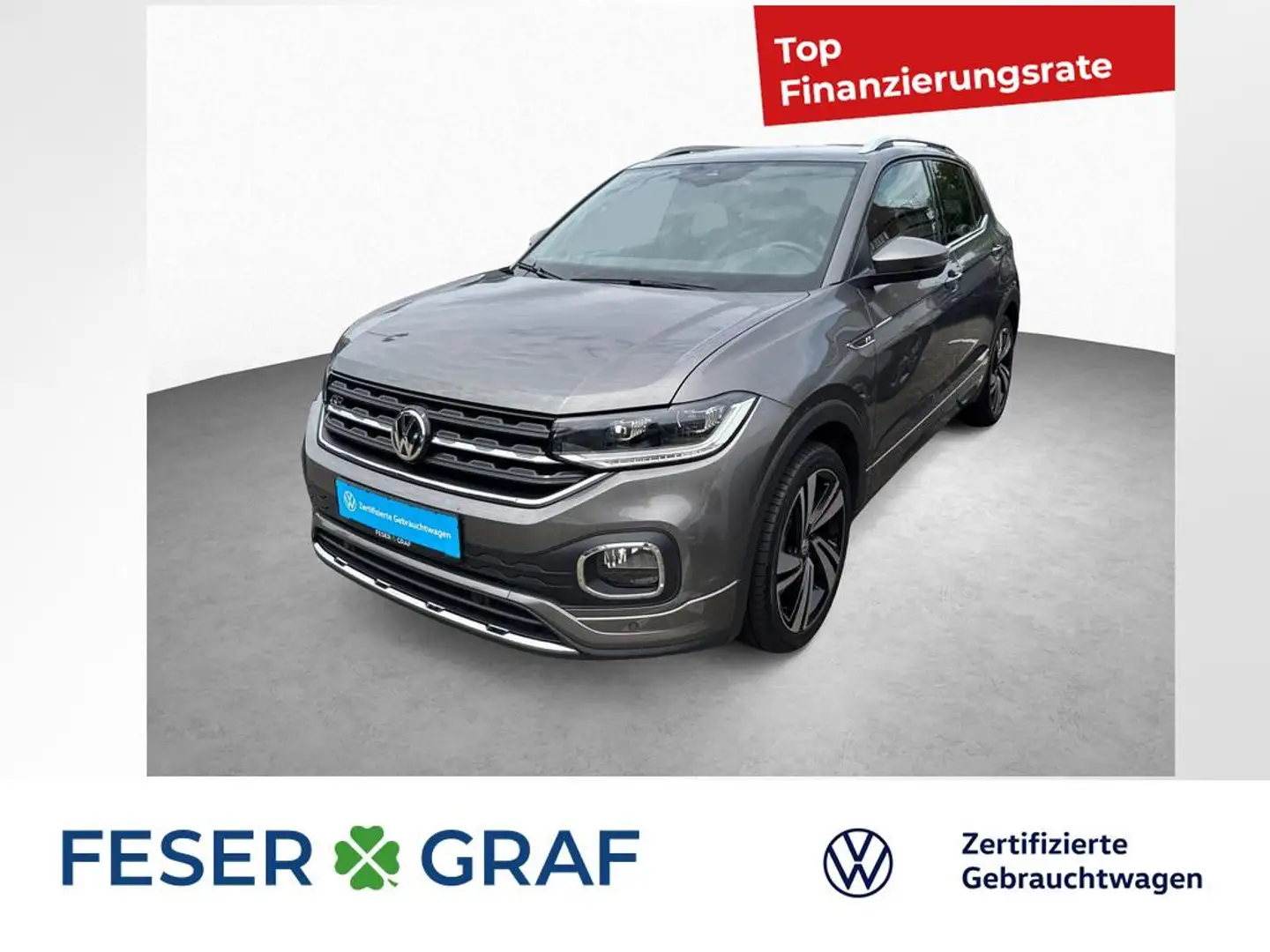 Volkswagen T-Cross Style 1.0 TSI OPF 85 kW 7-Gang-DSG NAVI ACC LED Grau - 1