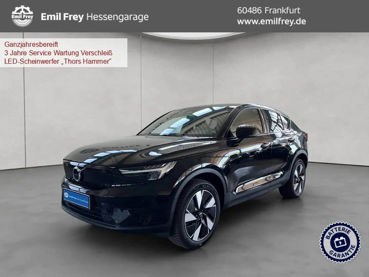 Volvo C40 Recharge 69 kWh Single Motor RWD Leder Glasdac Schwarz - 1