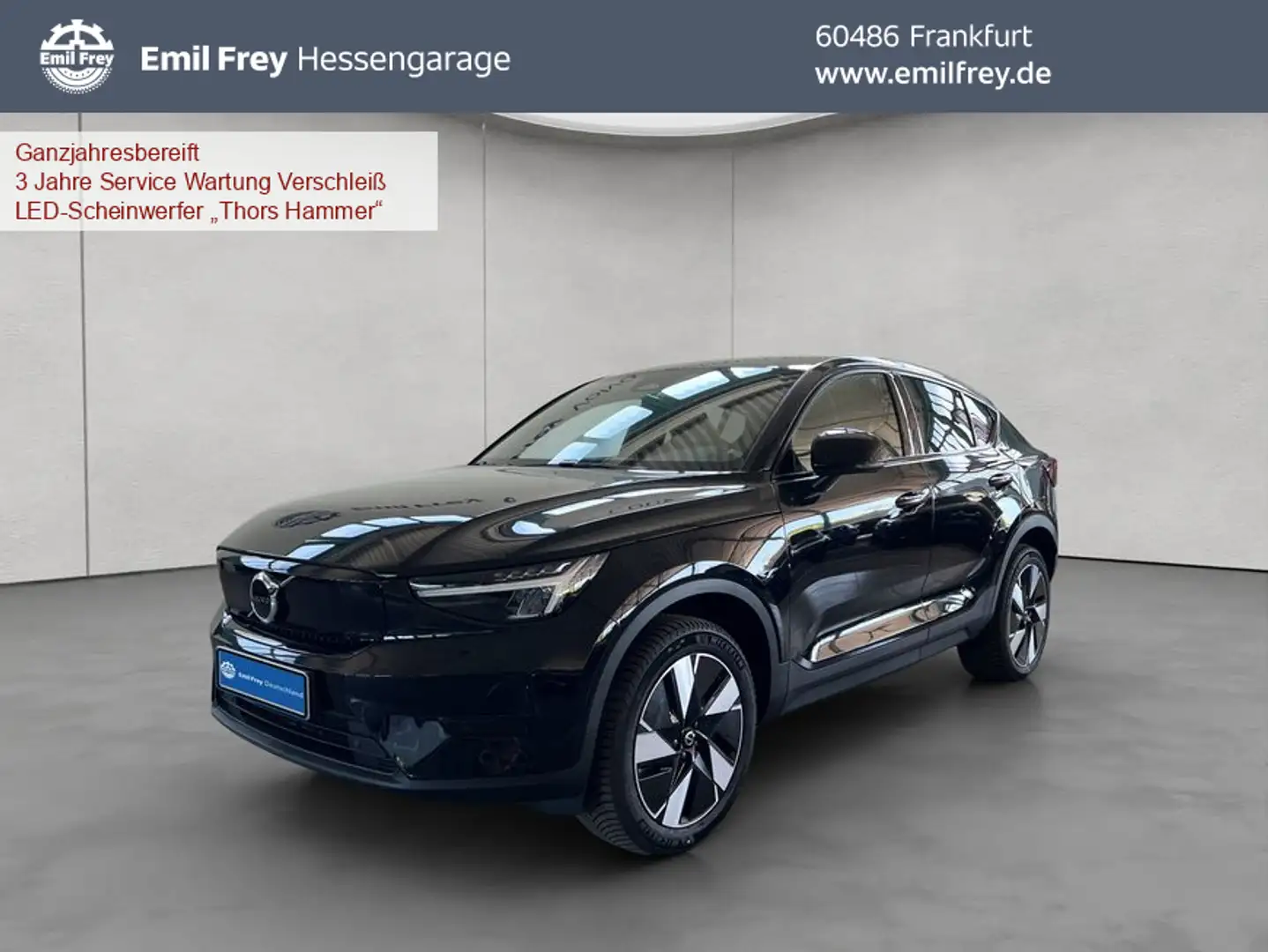 Volvo C40 Recharge 69 kWh Single Motor RWD Leder Glasdac Negru - 1