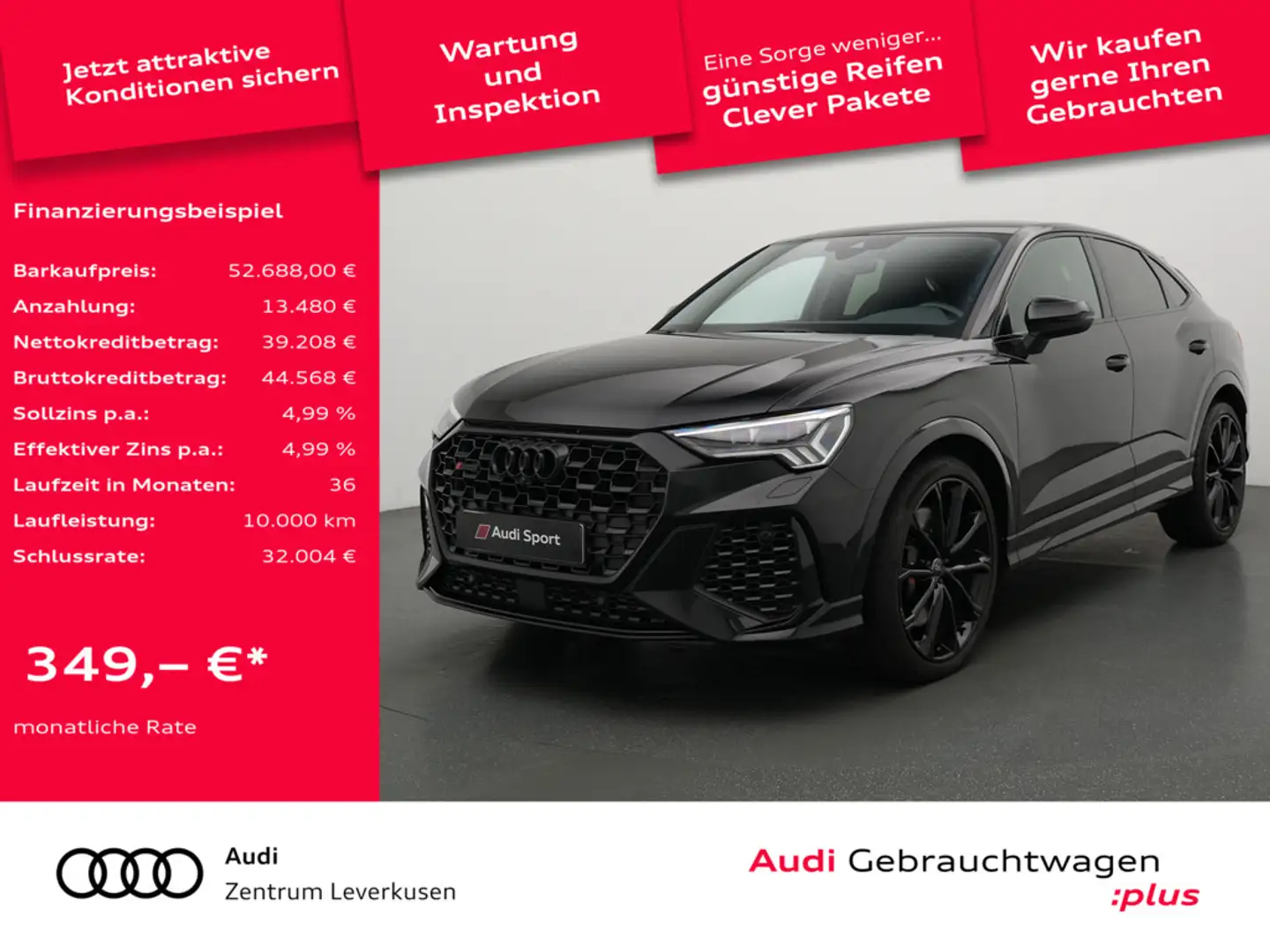 Audi RS Q3 Sportback 280KMH PANO MATRIX SONOS AHK Schwarz - 1