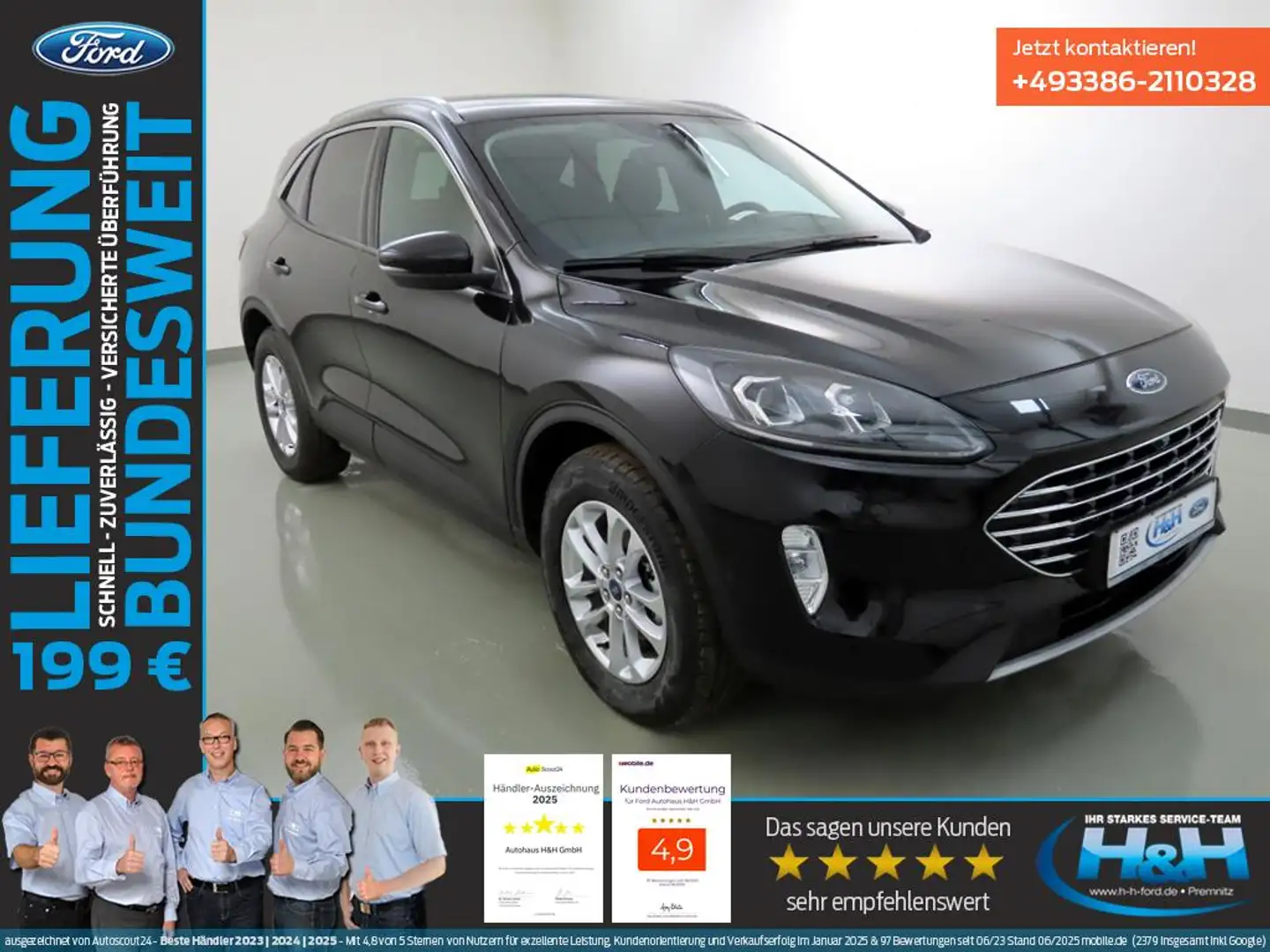 Ford Kuga 2.5 Plug-in-Hybrid Titanium ParkAss+LED+SHZ Noir - 1