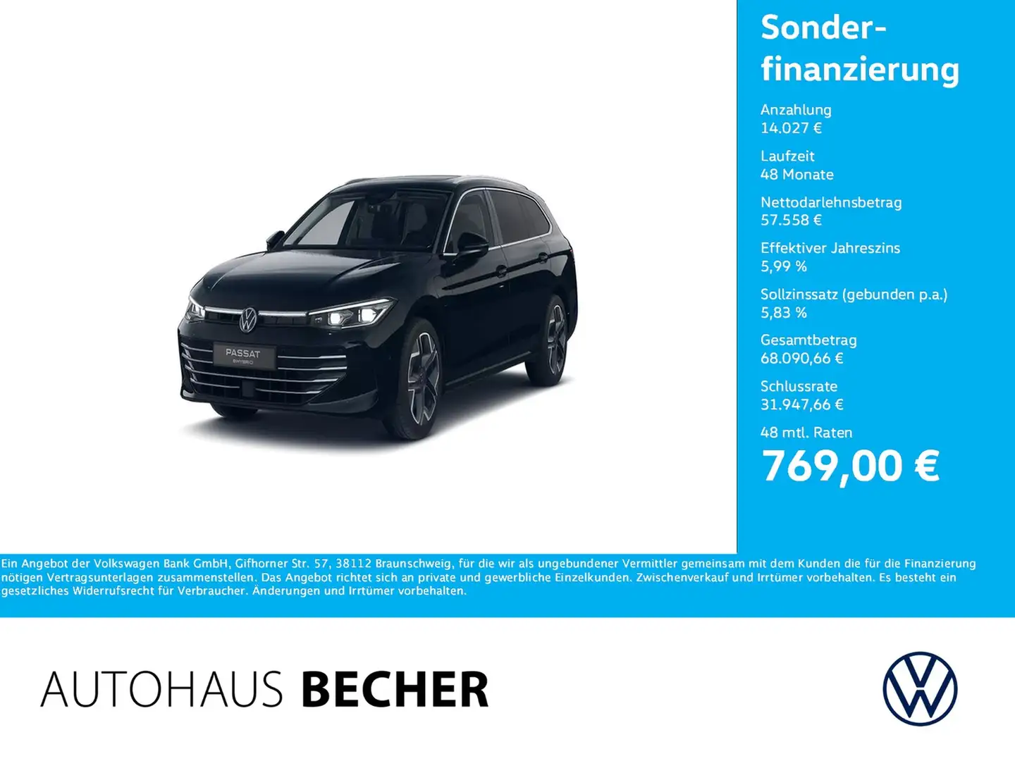 Volkswagen Passat Variant Elegance 1.5 eHybrid DSG /AHK/Nav Negru - 1