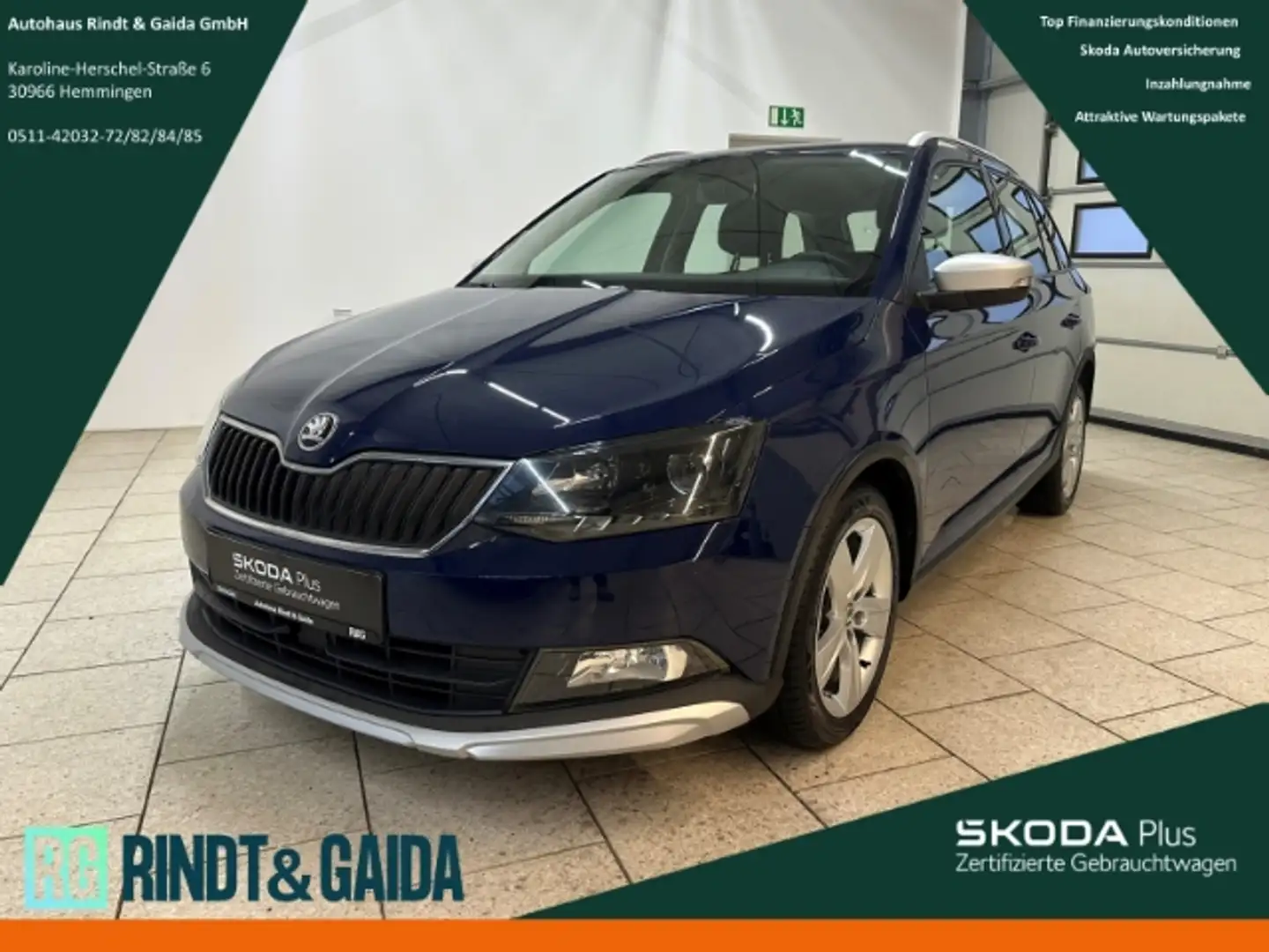 Skoda Fabia Combi 1.0 TSI Scoutline SHZ Climatronic PDC Freisp Blau - 1