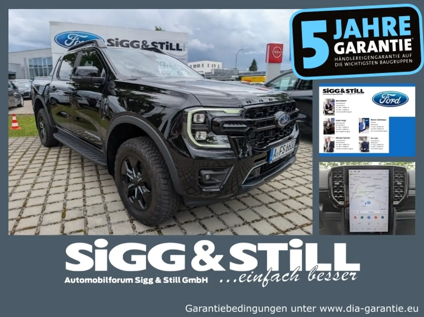 Ford Ranger Stormtrak 2.3 DoKa PHEV NAVI*iACC*360*PDC Schwarz - 1