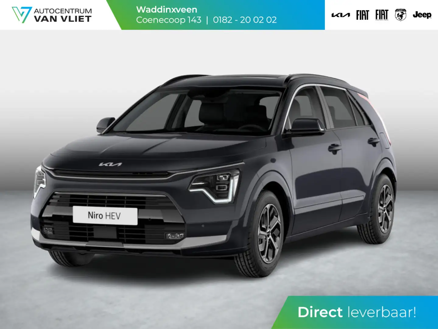 Kia Niro 1.6 GDi Hybrid DynamicLine ANWB Private Lease v.a. Zwart - 1