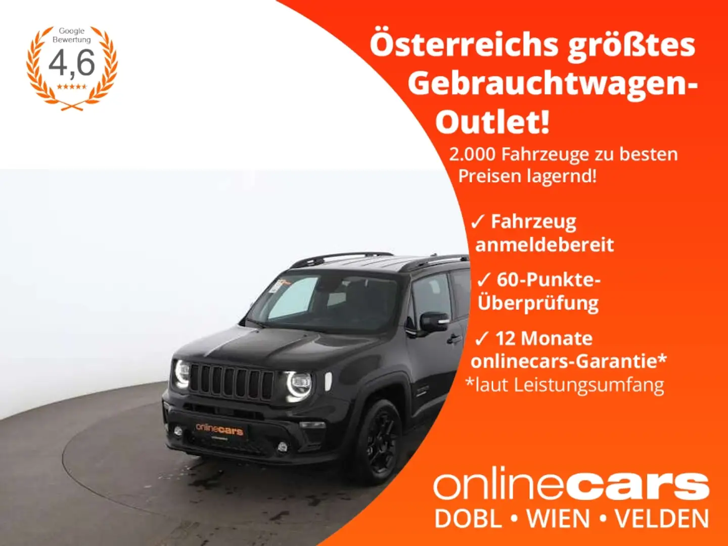 Jeep Renegade 1.3 T-GDI Limited 4xe AWD Aut RADAR NAVI Schwarz - 1
