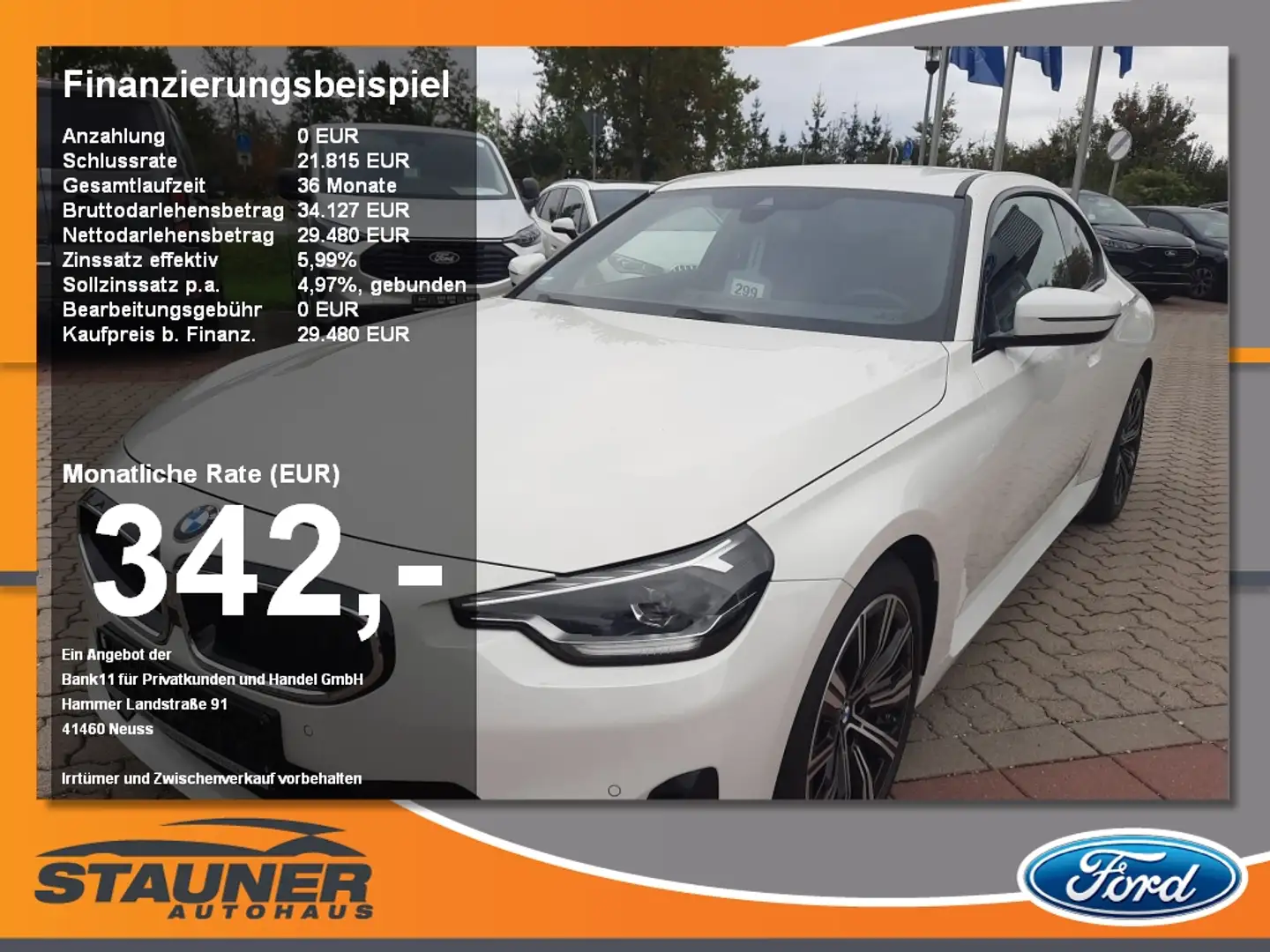 BMW 218 i Coupe Navi Klimaautomatik DAB Blanc - 1
