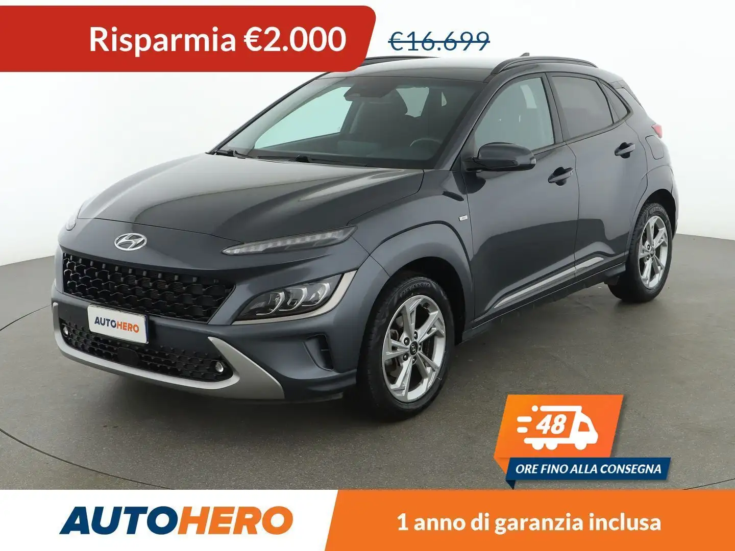 Hyundai KONA 1.6 CRDi Mild-Hybrid XLine Szary - 1