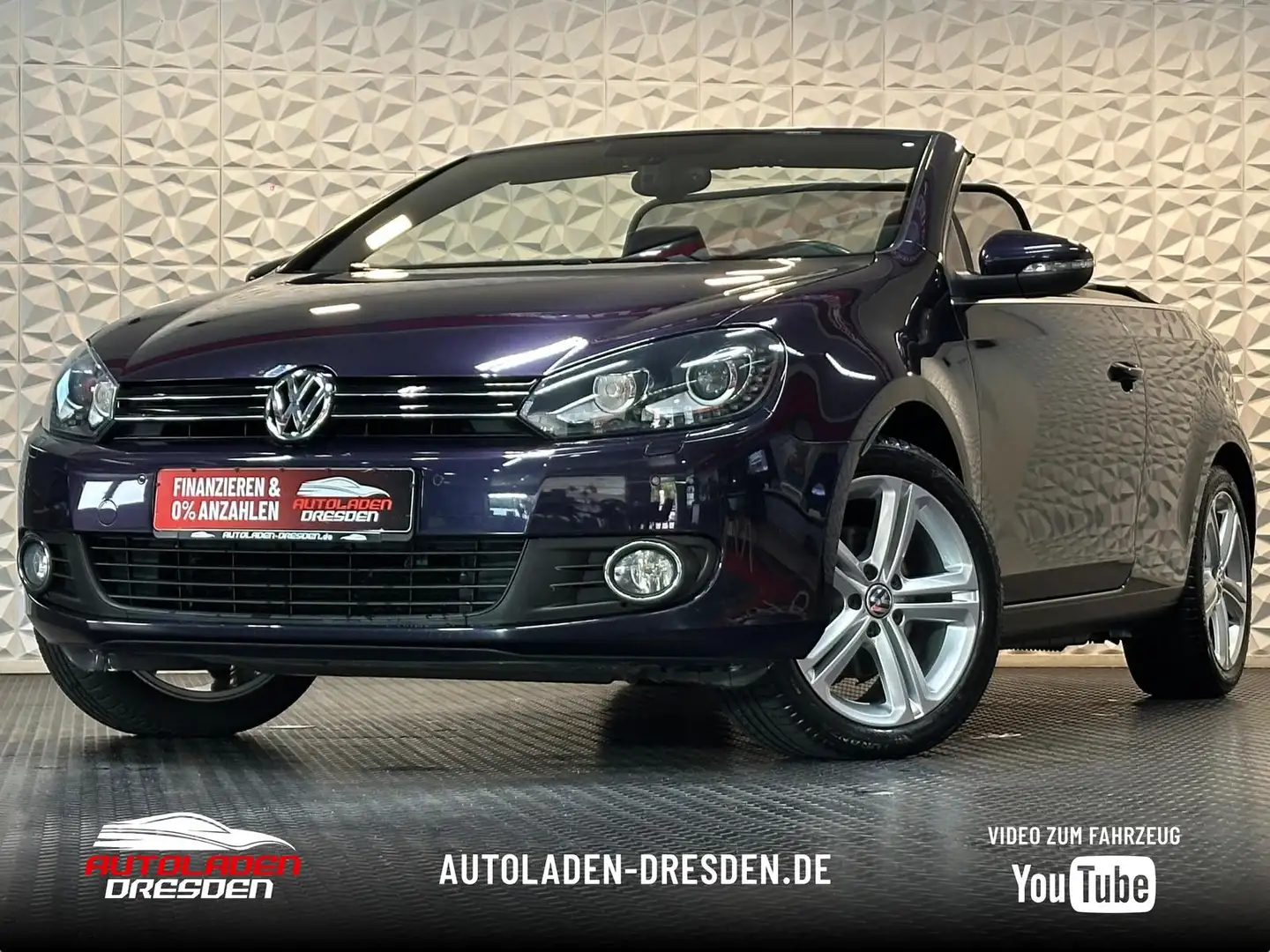 Volkswagen Golf Cabriolet 1.4TSI * BIXEN#SHZ#TEMPO#NAV# Paars - 1