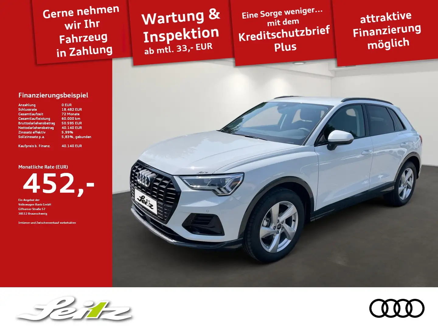 Audi Q3 35 TFSI advanced *LED*KAMERA*SITZH* Weiß - 1
