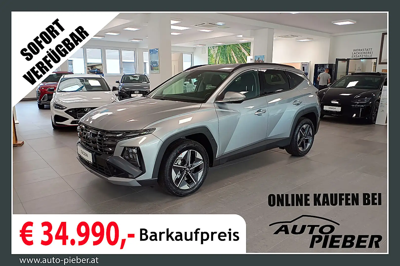 Hyundai TUCSON Tucson 1,6 T-GDI 2WD GO! DCT *ACC*LED*Navi*Klima* Silber - 1