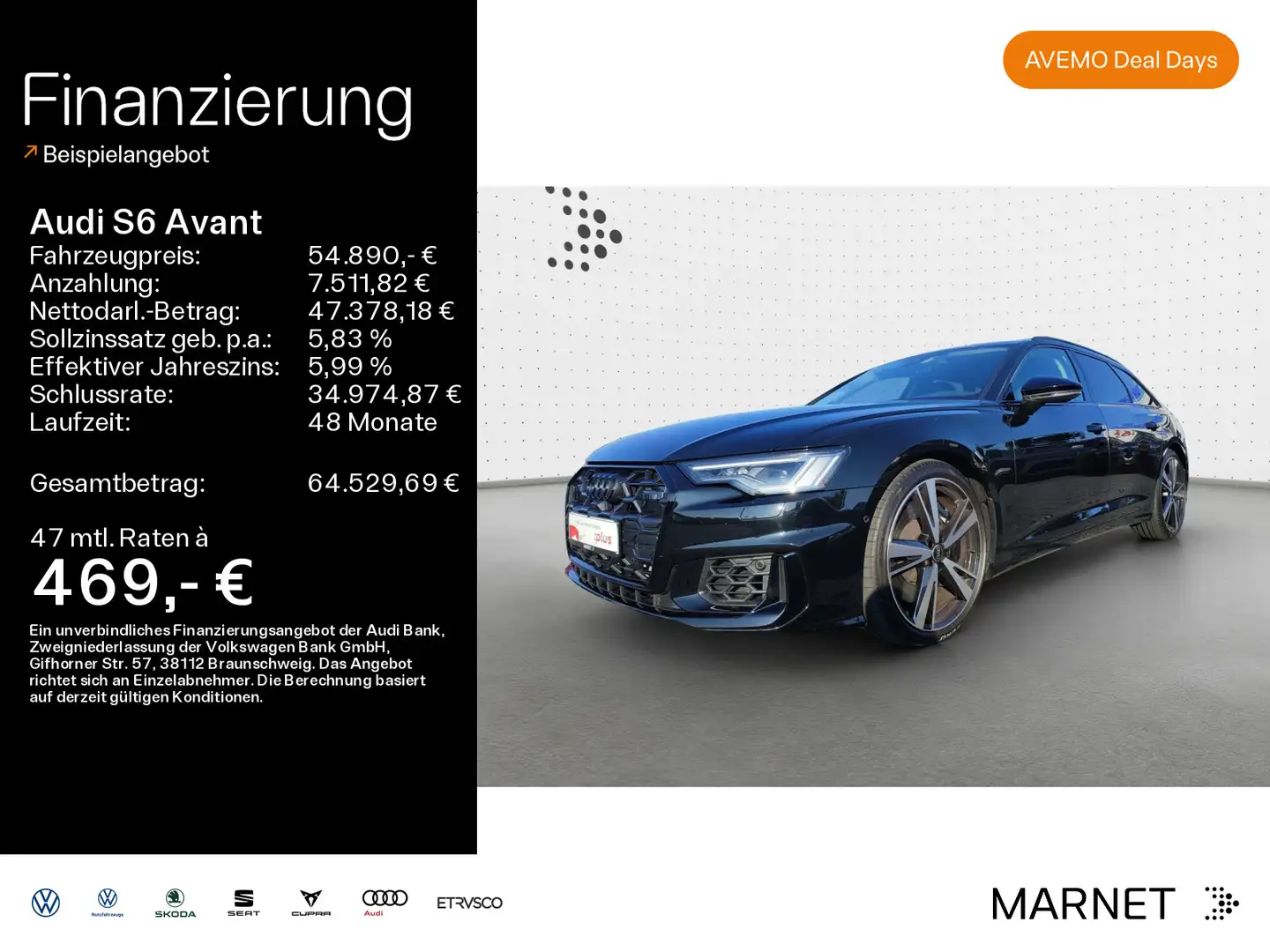 Audi S6 3.0 TDI quattro*Matrix*B&O*Optikpaket*H Schwarz - 1