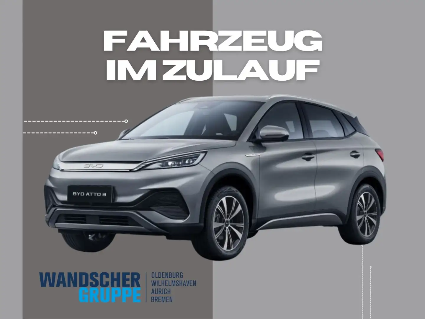 BYD Atto 3 60,4kWh Boost 360 Pano Navi Wärmepumpe Grau - 1
