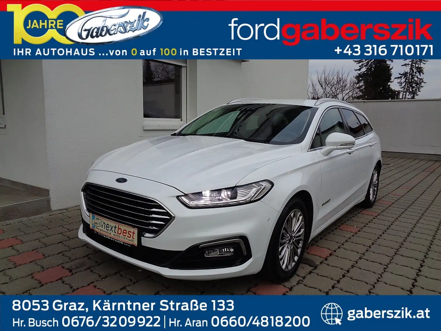 Ford Mondeo Traveller Titanium 2,0 Hybrid Aut. Weiß - 1