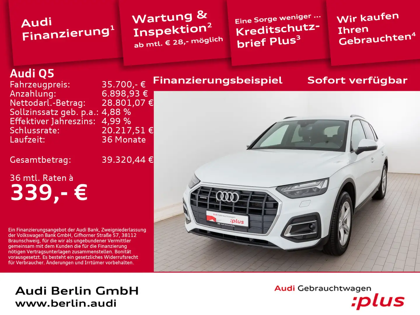 Audi Q5 50 TFSI e qu.S tr. MATRIX NAVI ACC PDC VIRTC Weiß - 1