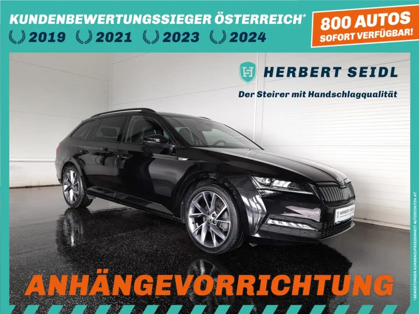 Skoda Superb Combi SPORTLINE PHEV 156/218 DSG *STANDHZG / MATRIX-LED / DCC / 19 ZOLL / VIRTUELL / NAVI / AHV & KAMERA / MEMORY / E-KLA Schwarz - 1