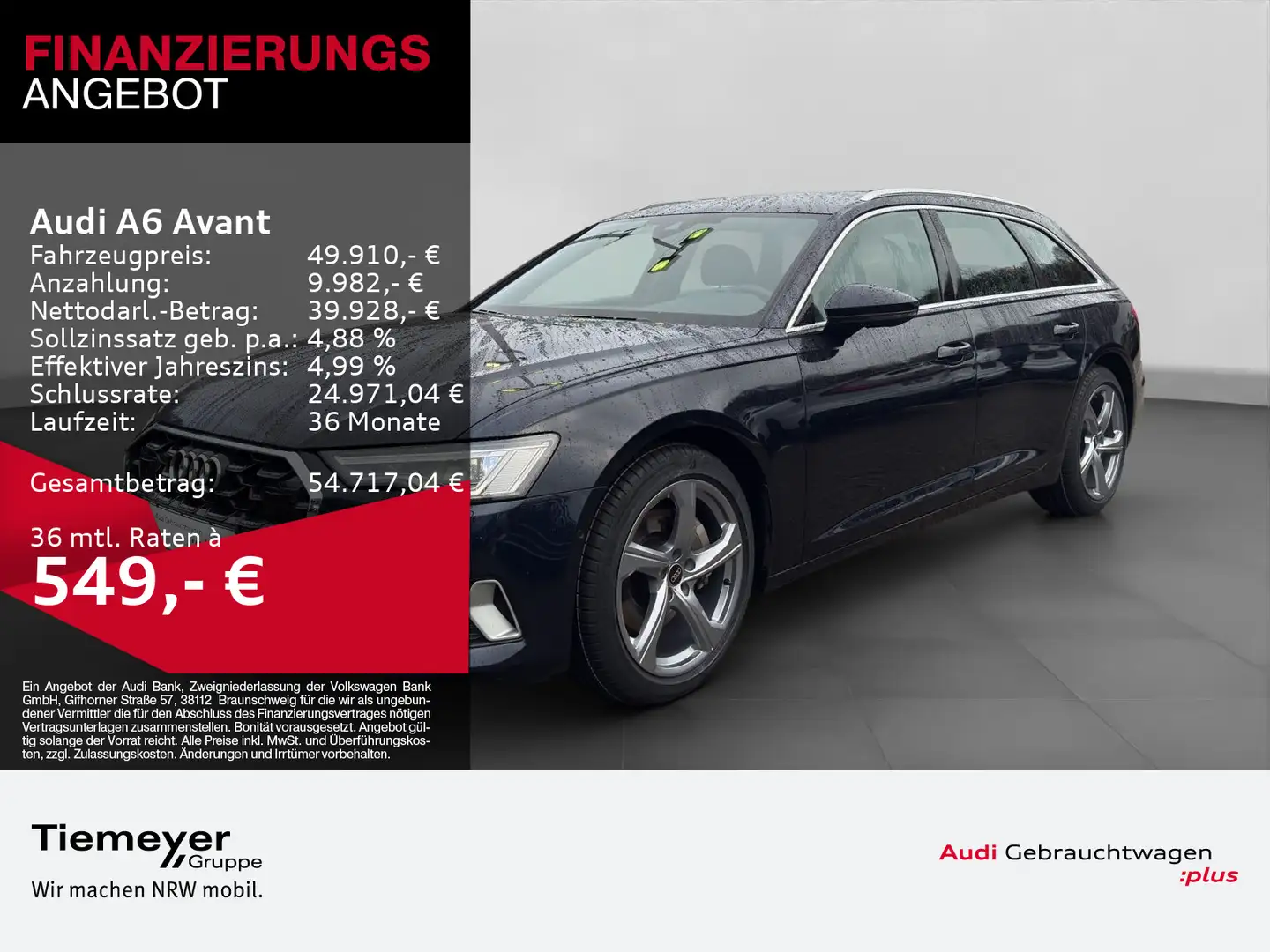 Audi A6 45 TFSI Q ADVANCED LM19 LEDER KAMERA AH Blau - 1