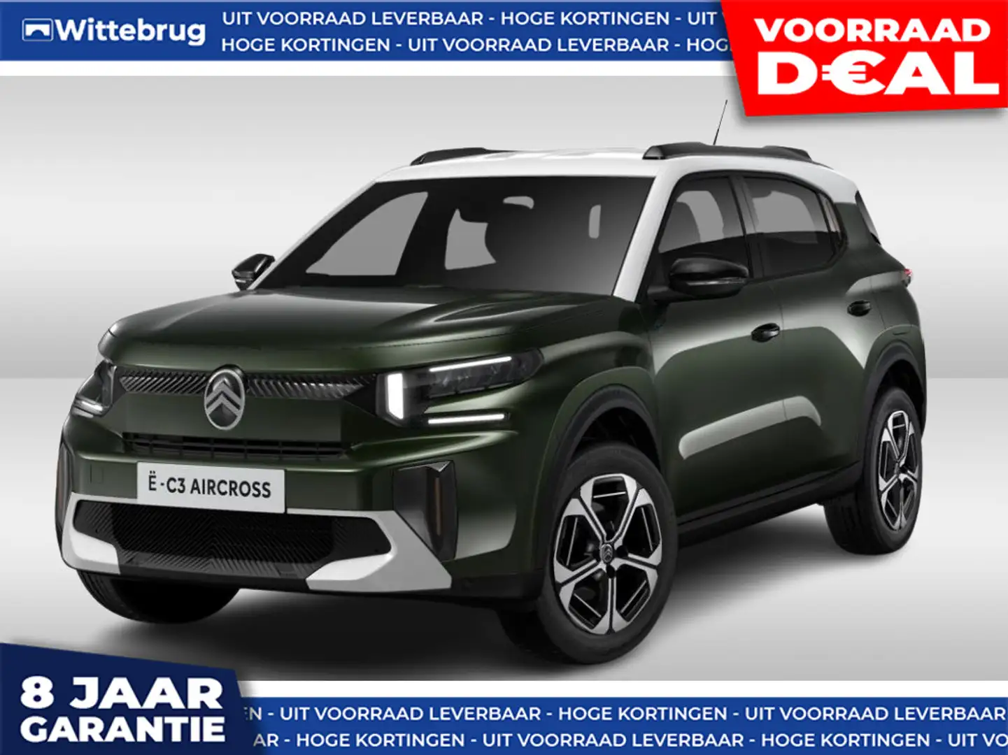 Citroen C3 Aircross Ë-C3 Max 113pk 44 kWh DIRECT LEVERBAAR - GRATIS WA Groen - 1