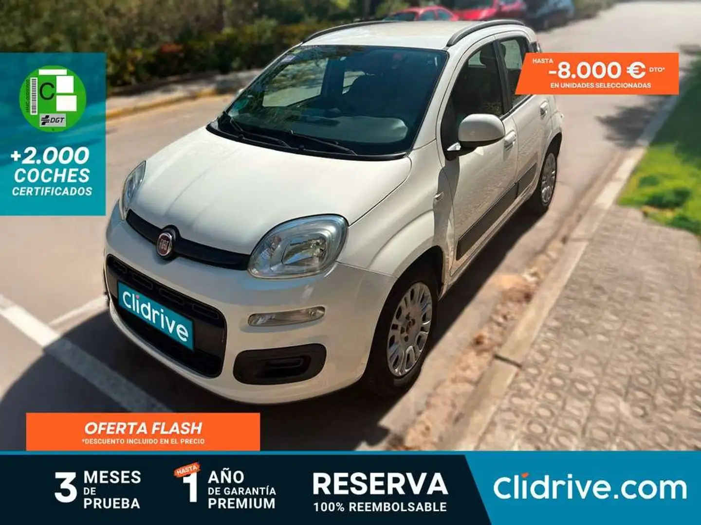 Fiat Panda 0.9 TWINAIR LOUNGE EU6 Blanc - 1