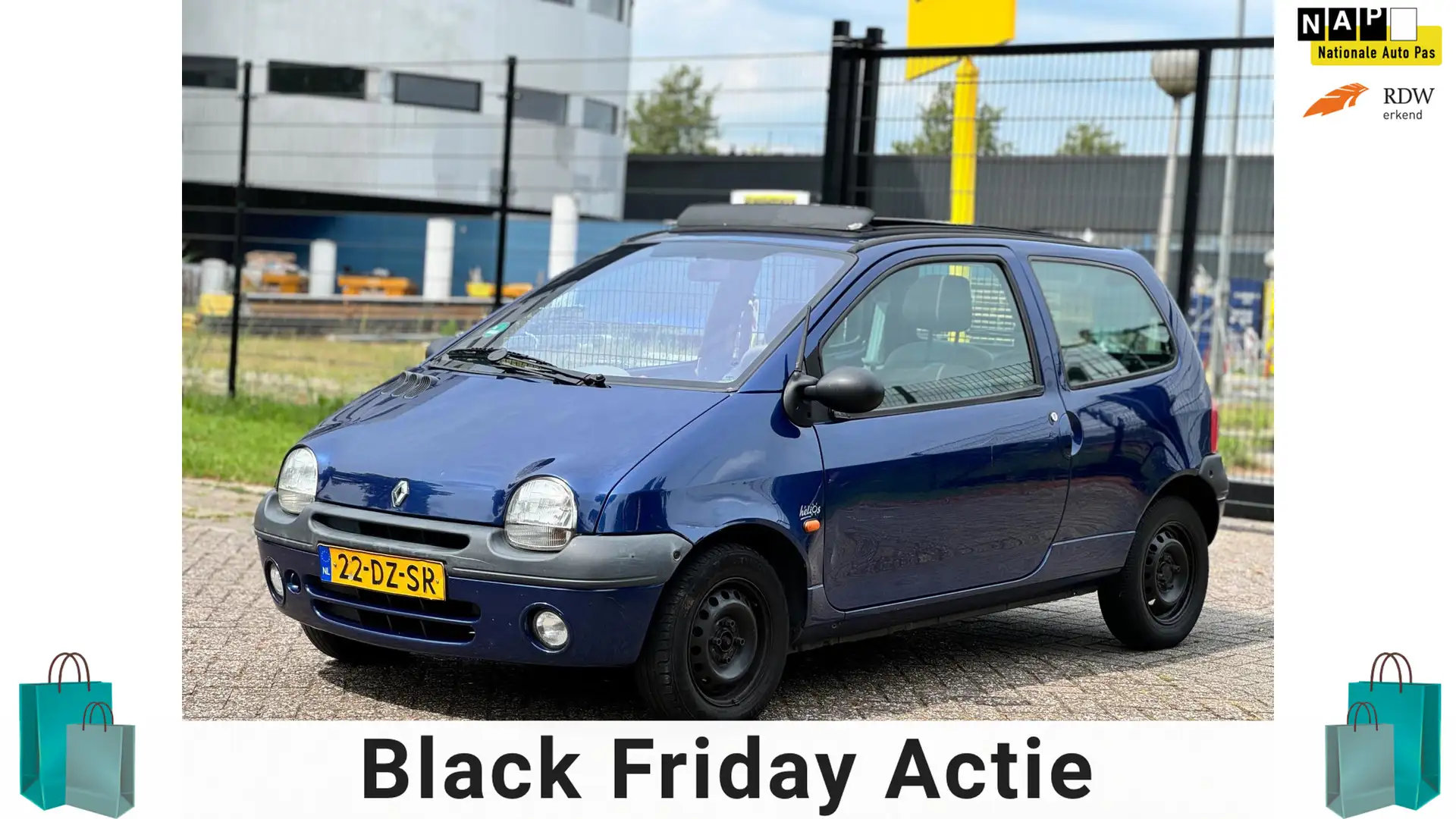 Renault Twingo 1.2 Comfort/LAGE KM MET NAP/PANORAMADAK/ELEKRAMEN Blauw - 1