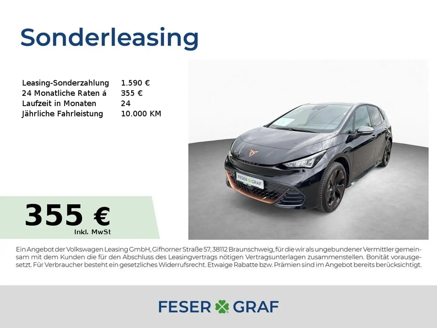 CUPRA Born EDITION DYNAMIC 170kW 60 kWh PILOT L GJR Černá - 1