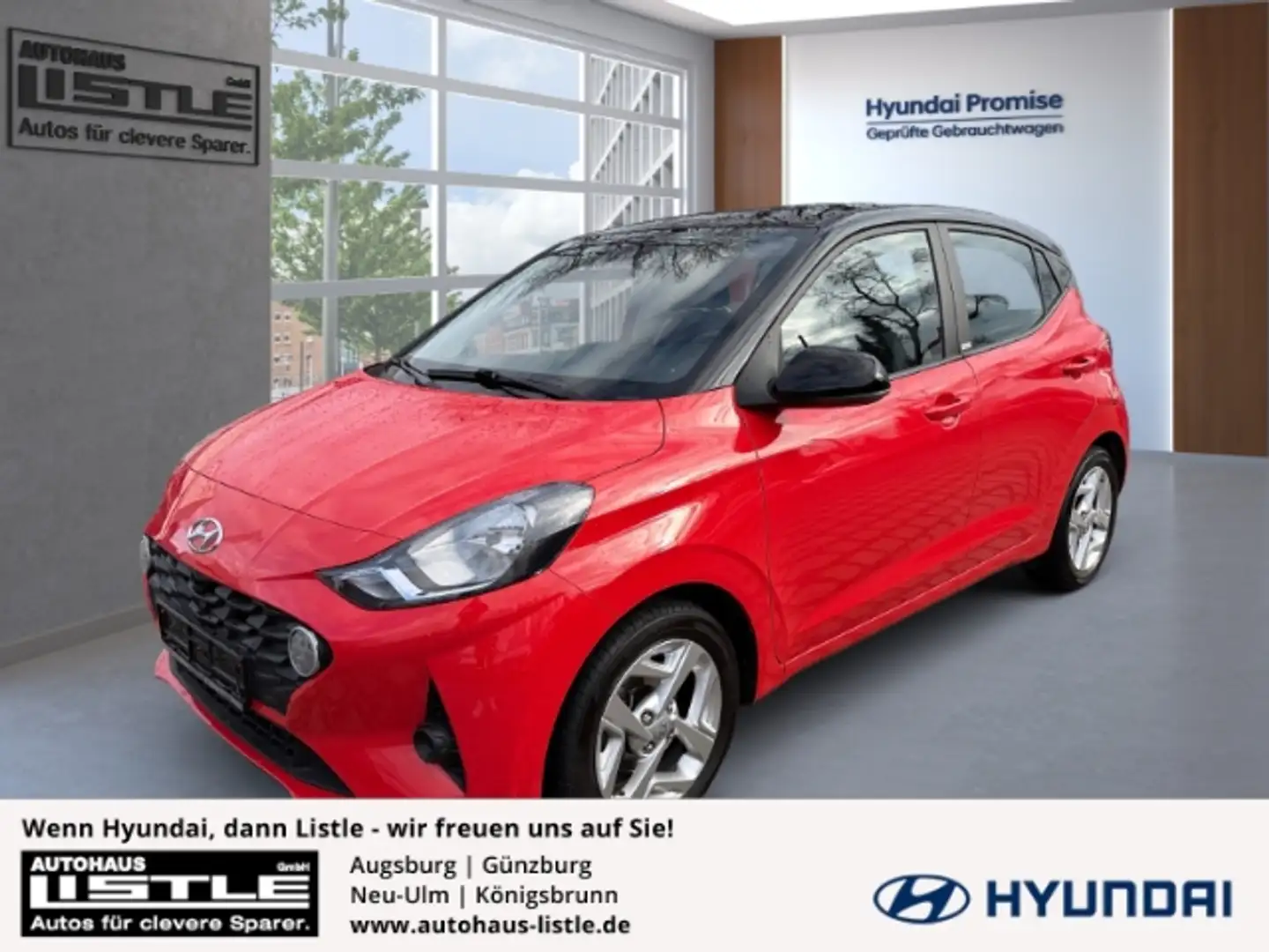 Hyundai i10 Trend +CARPLAY+KLIMA+PDC+DAB+TEMPOMAT+UVM+ Rouge - 1