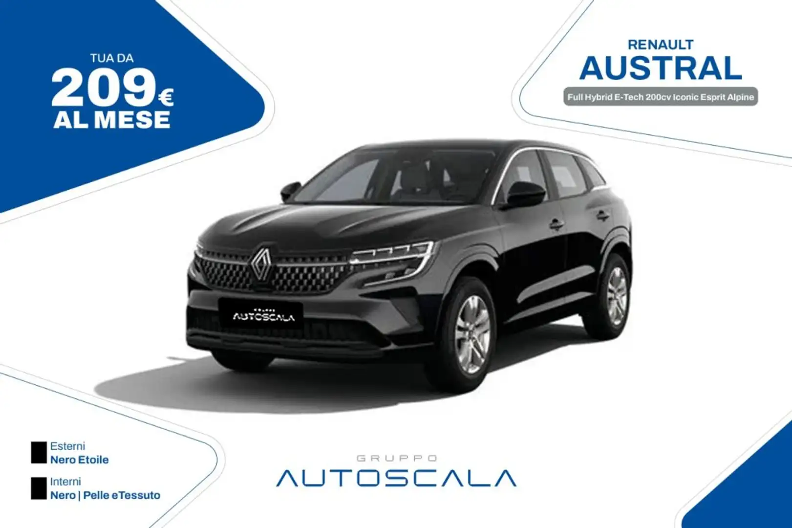 Renault Austral Full Hybrid E-Tech 200cv Iconic Esprit Alpine Nero - 1