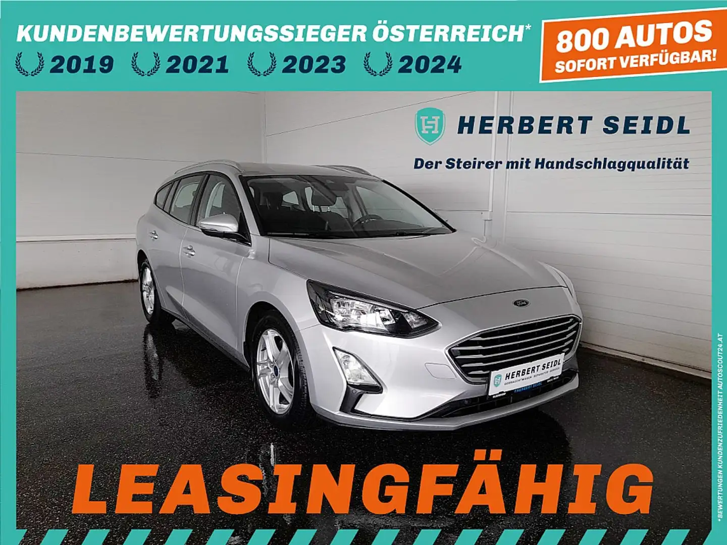 Ford Focus Turnier C&C 1,5 EcoBlue Aut. *LED / NAVI / TEMP... Silber - 1