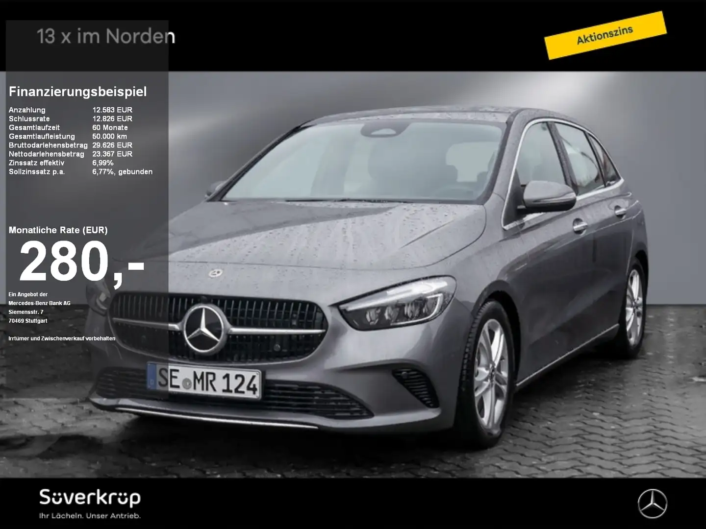 Mercedes-Benz B 200 PROGRESSIVE SPUR DISTR AHK KAMERA PDC SHZ Grau - 1