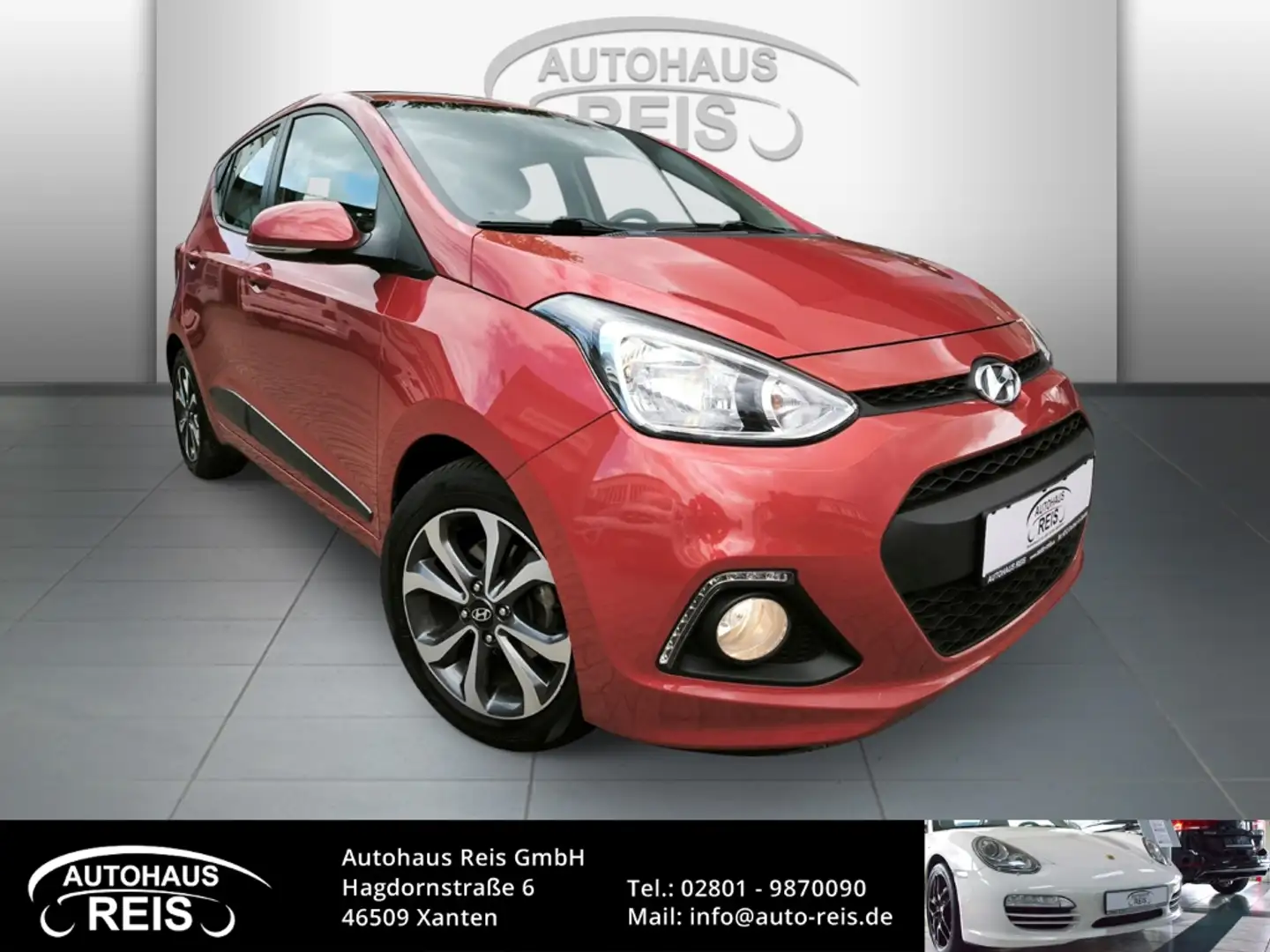 Hyundai i10 YES! 1.0 Sitzhzg. Lenkradhzg. Bluetooth PDC Klima Rojo - 1