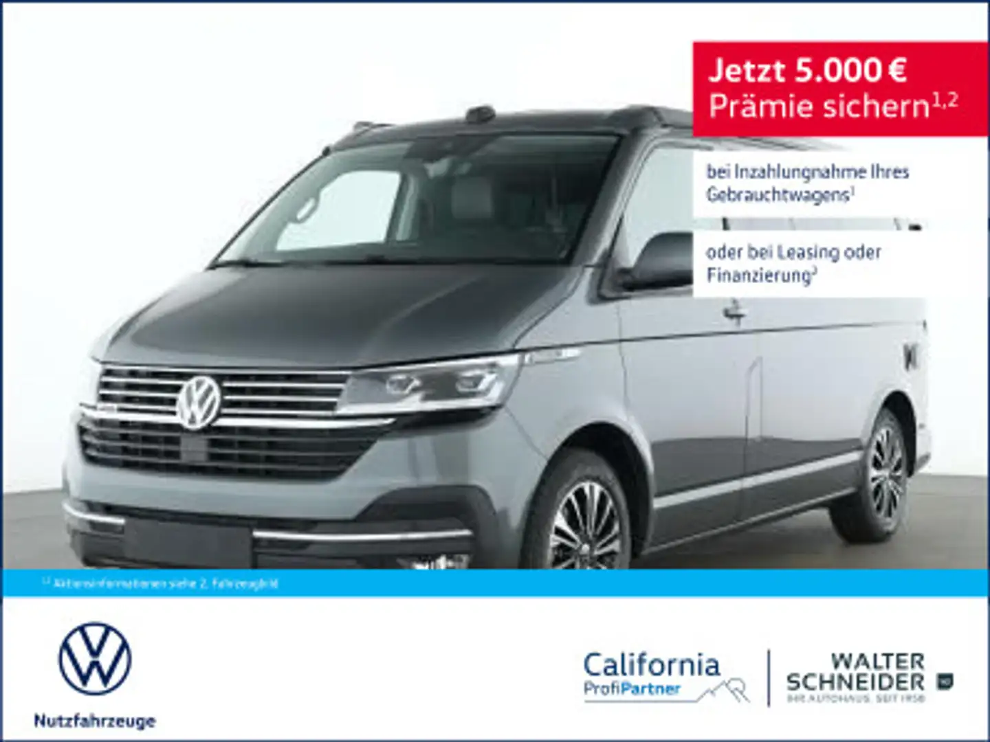 Volkswagen T6.1 California 2.0 TDI DSG 4M Ocean AHK Navi Grijs - 1