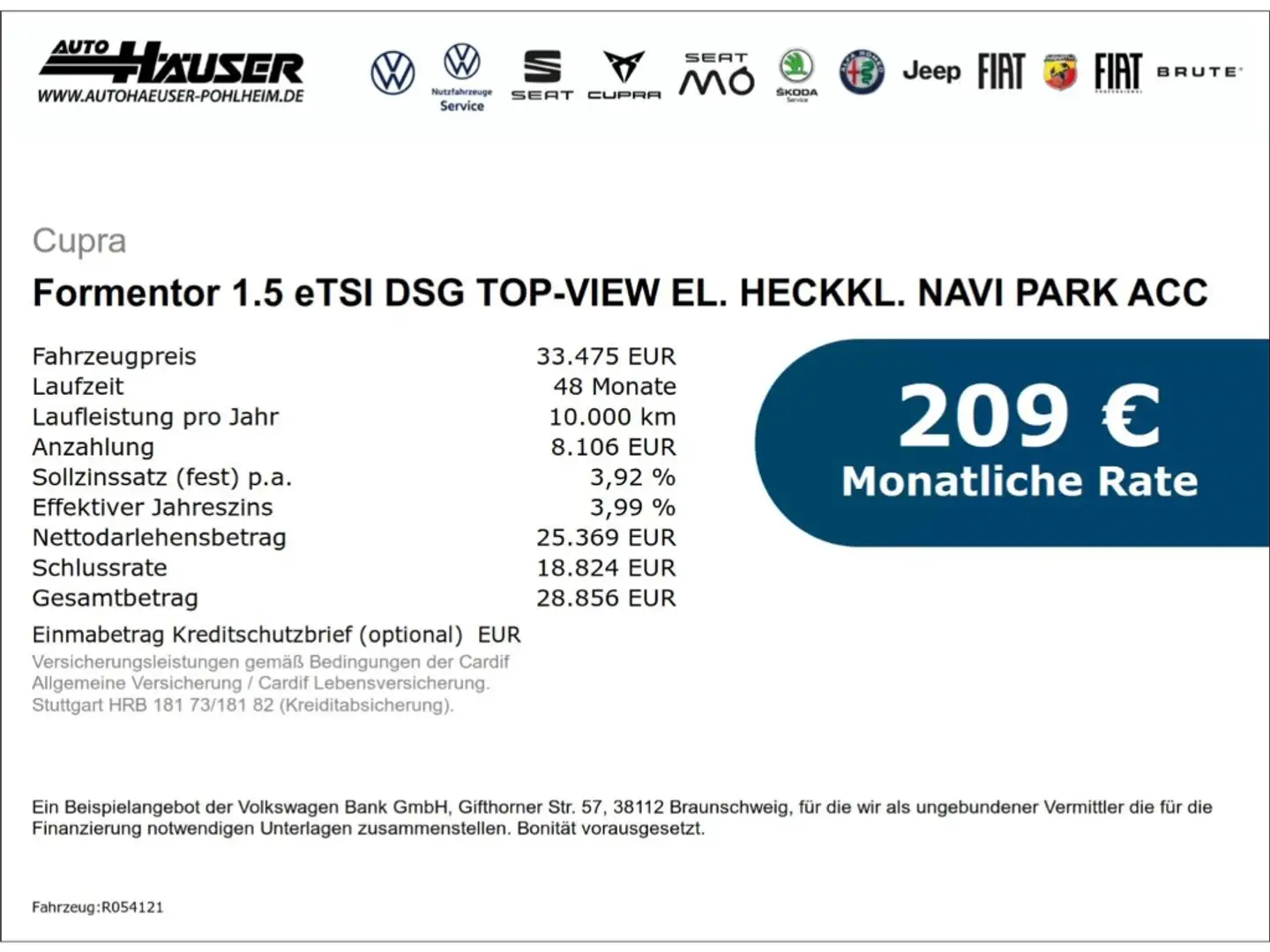 CUPRA Formentor 1.5 eTSI DSG TOP-VIEW EL. HECKKL. NAVI PARK ACC LE Schwarz - 2