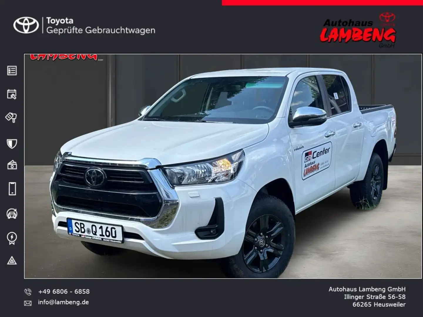 Toyota Hilux 4x4 Double Cab MHEV Autm. Comfort *AHK+LADEWANNDE Weiß - 1